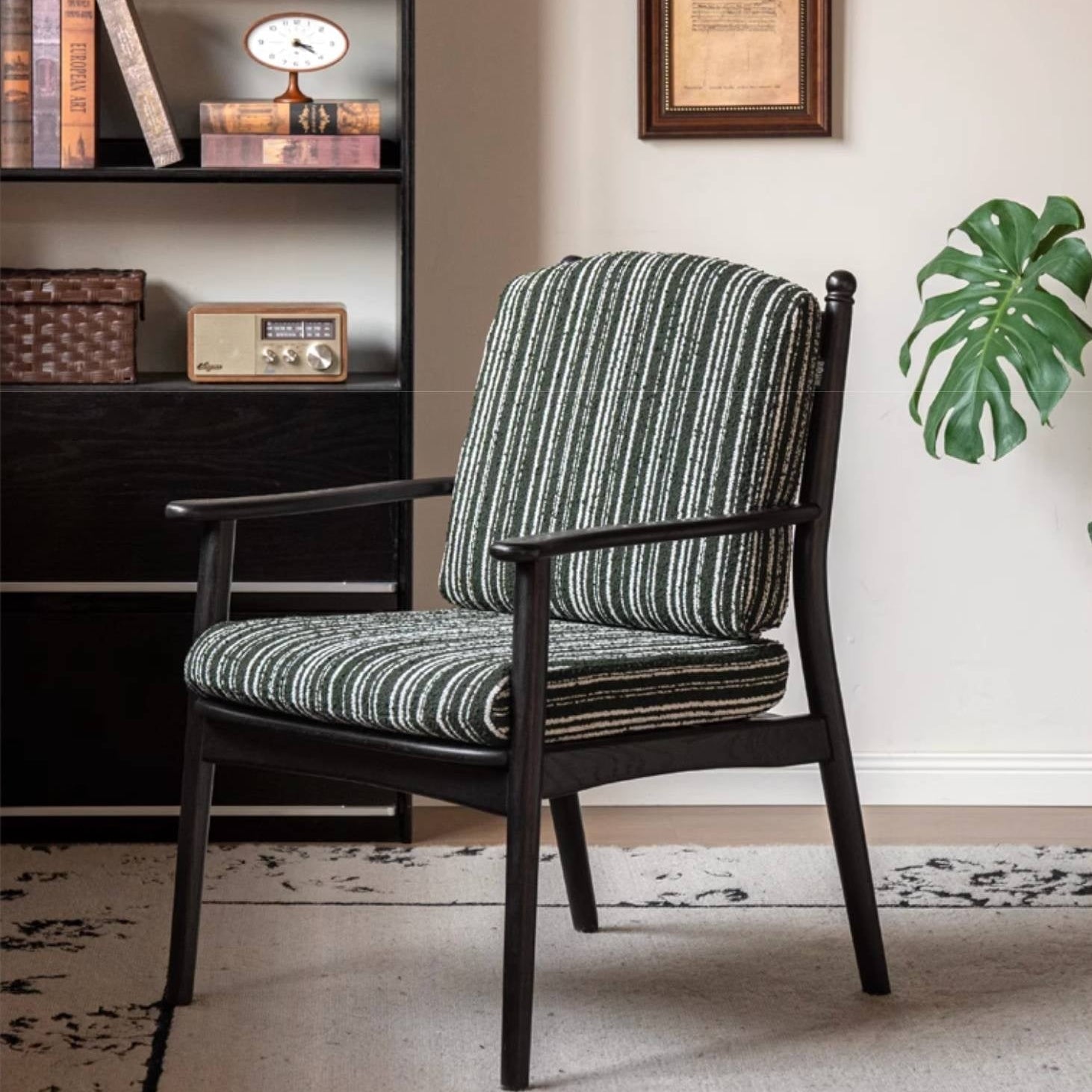 Ash Solid Wood French Retro Armchair