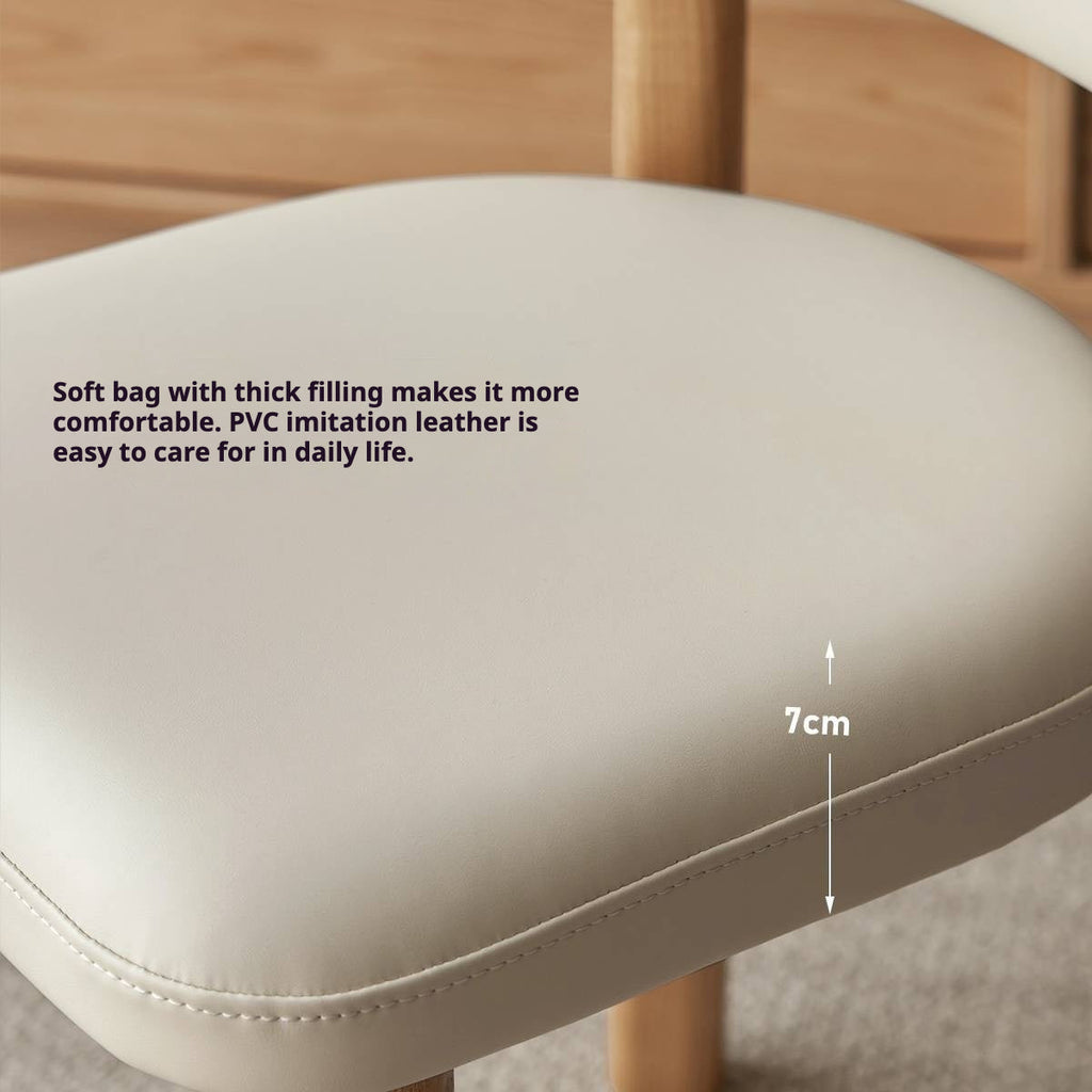 Ash Solid Wood Modern Makeup Stool