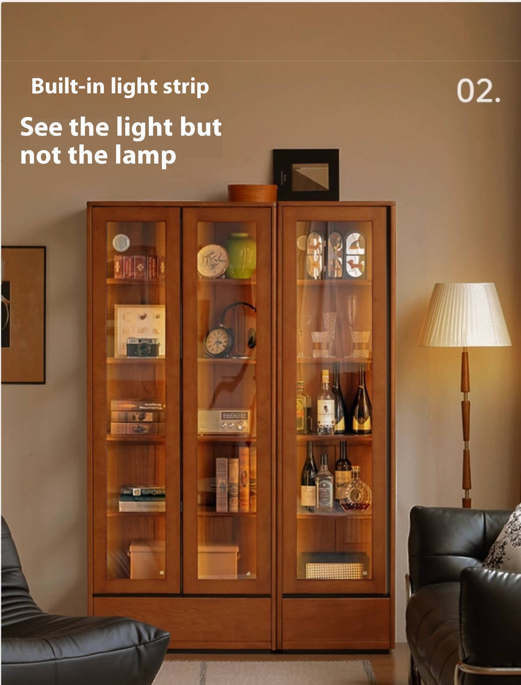 Poplar Solid Wood Antique Medieval Style Bookshelf