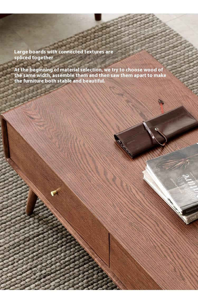 Oak Solid Wood Nordic Modern Style Coffee Table