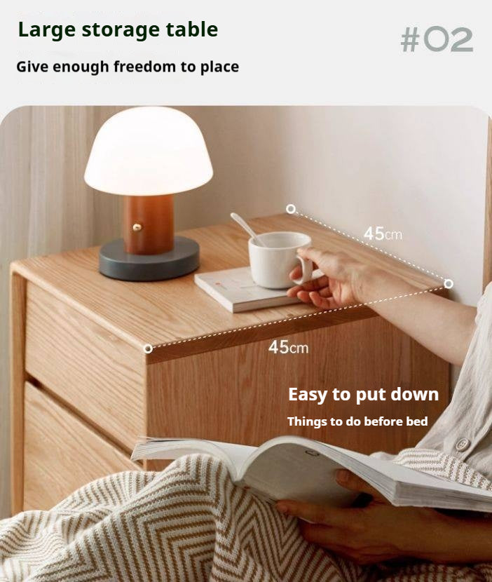 Oak Solid Wood Nordic Style Nightstand