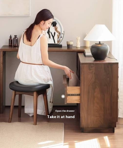 Black Walnut Solid Wood Light Luxury Dressing Table