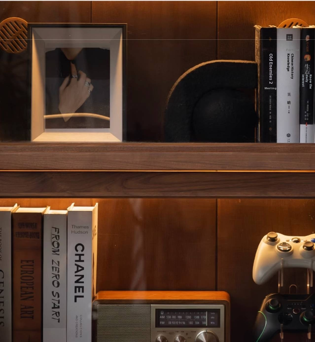 Black Walnut Solid Wood Modern Style Side Cabinet