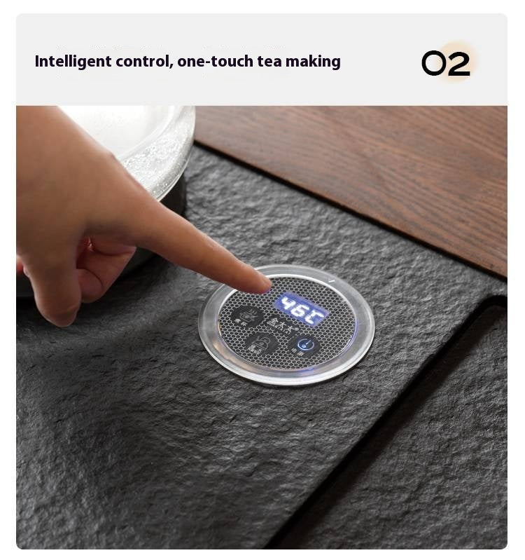 Ash Solid Wood Tea Table With Tea Tray