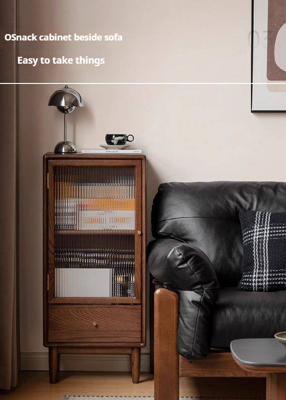 Oak Solid Wood Modern Side Cabinet