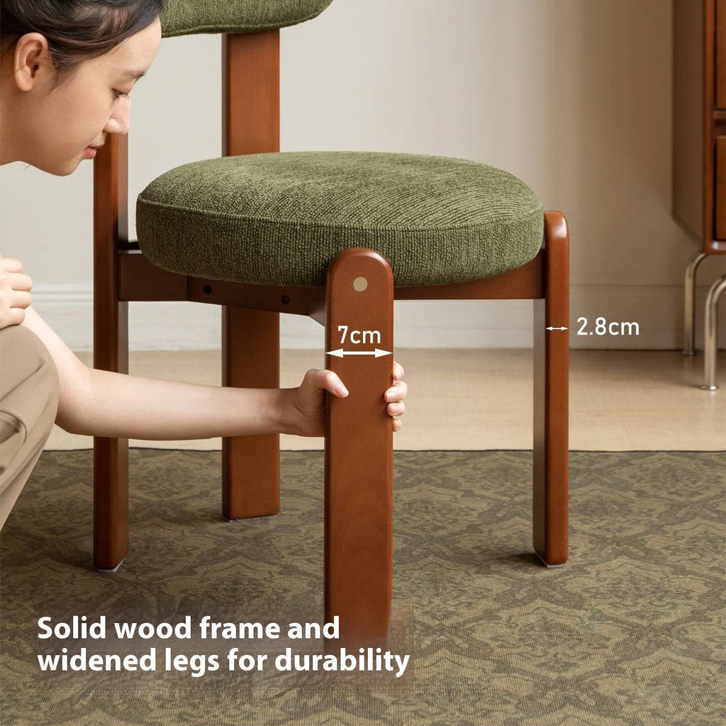 Black Walnut, Cherry, Beech, Solid Rubberwood Retro Style Dining Chair