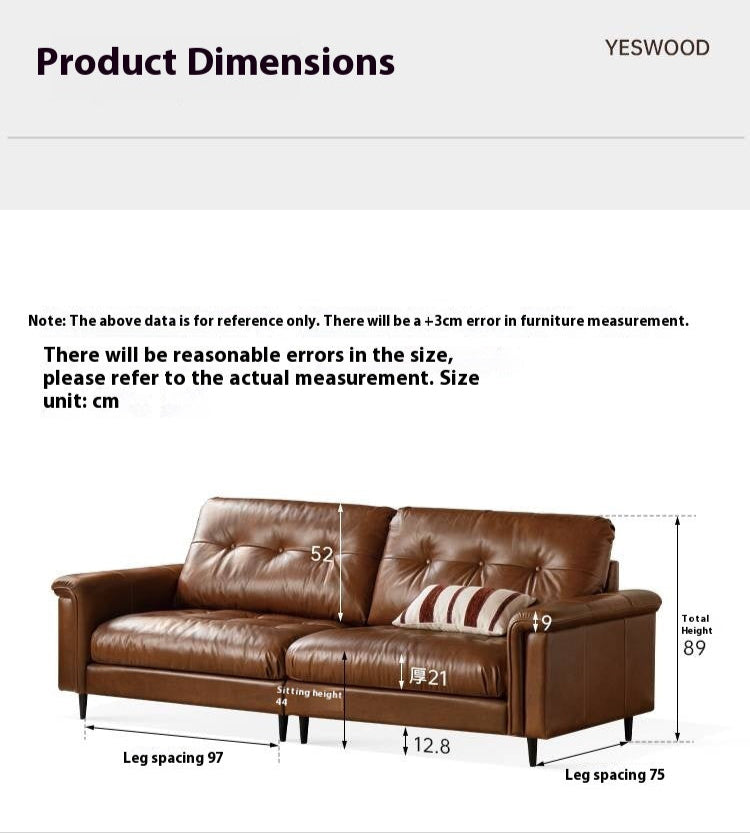 Leather American Retro Style Sofa