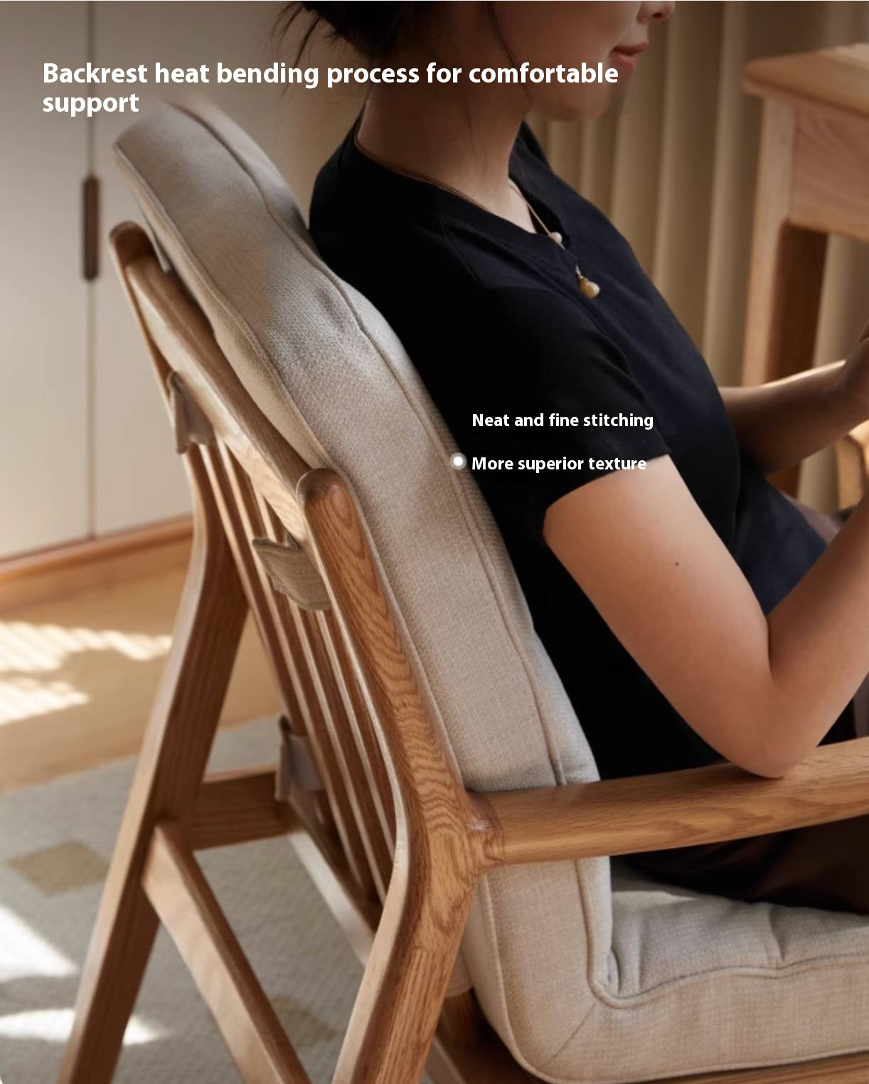 Oak Solid Wood Modern Style Chair