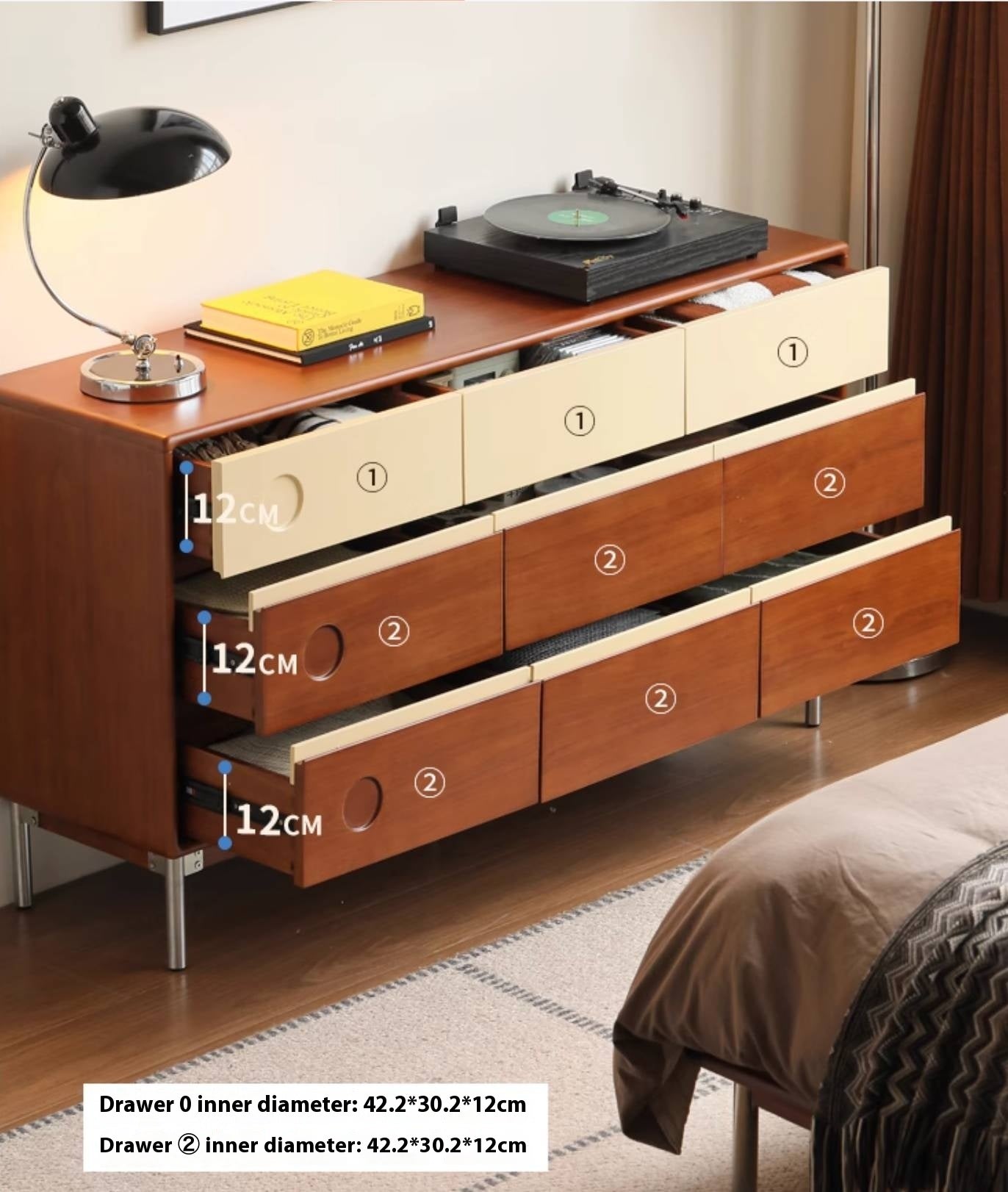 Poplar, Cherry Solid Wood Antique Style Drawer