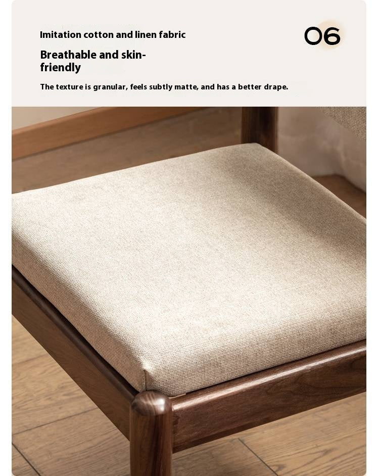 Black Walnut, Oak Solid Wood Tea Chair