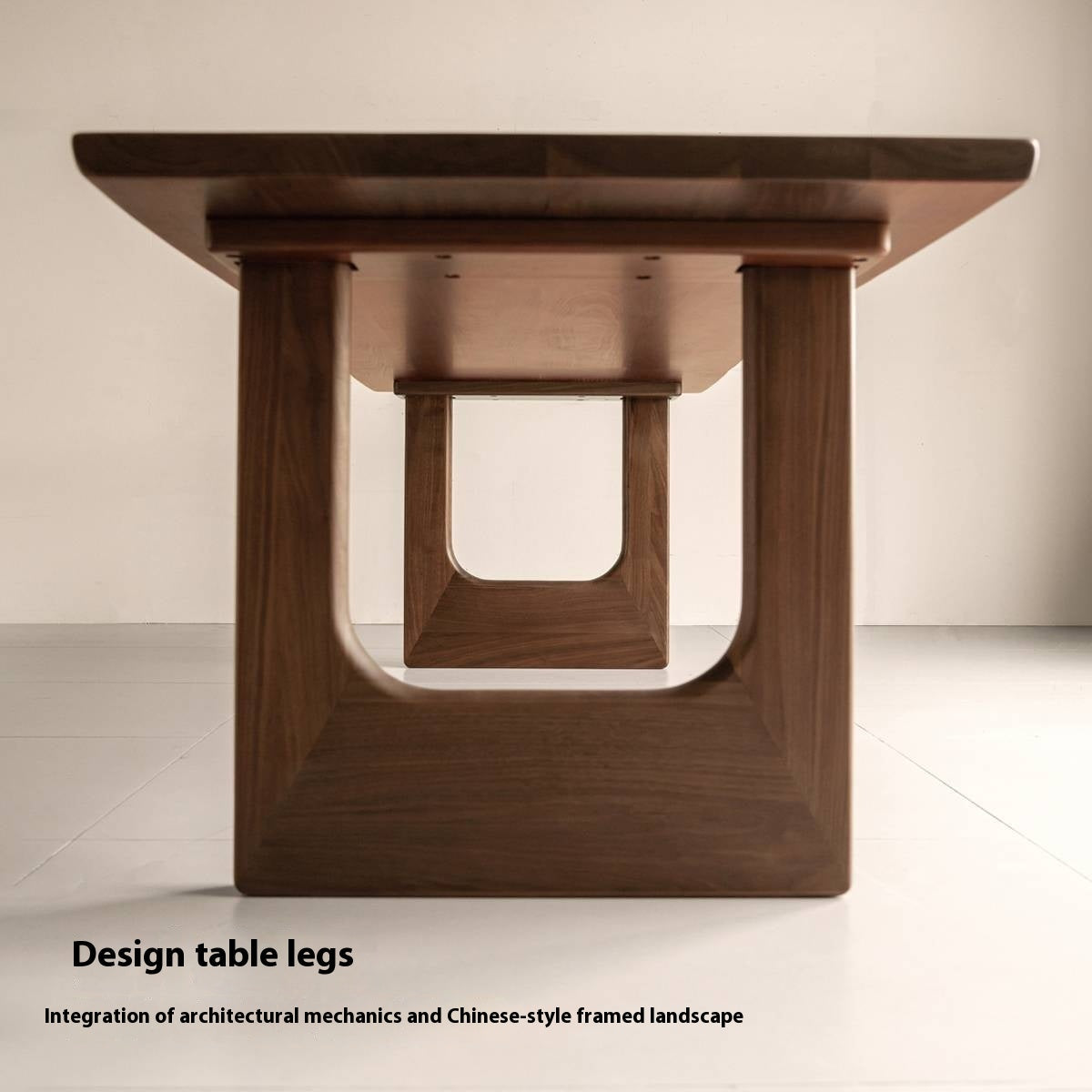 Black Walnut Solid Wood Wabi Sabi Style Large Board Dining Table