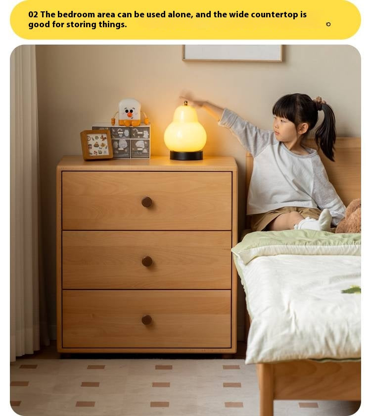 Beech Solid Wood Children's Bucket Cabinet