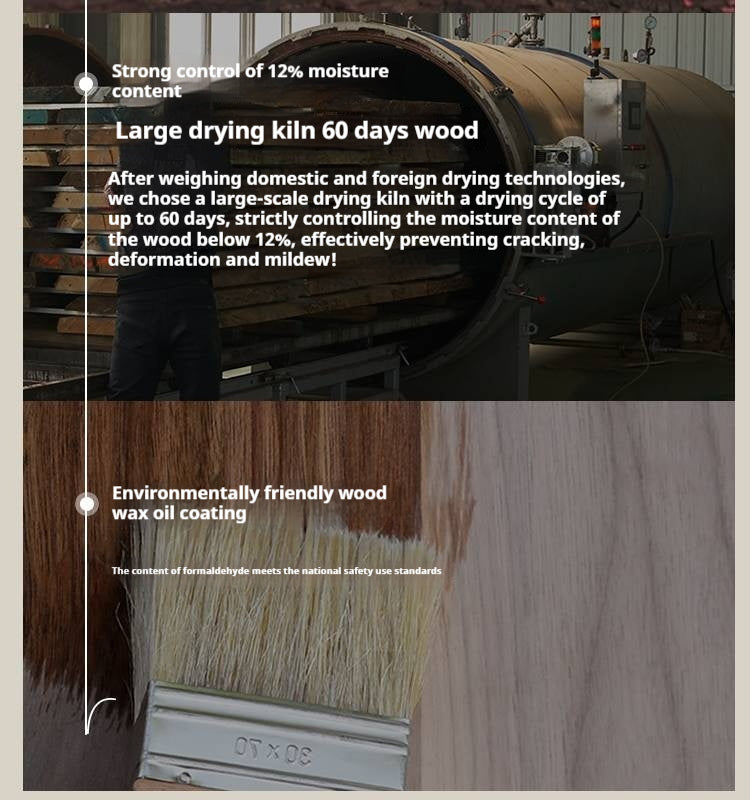 Black Walnut Solid Wood Wabi Sabi Style Large Board Dining Table