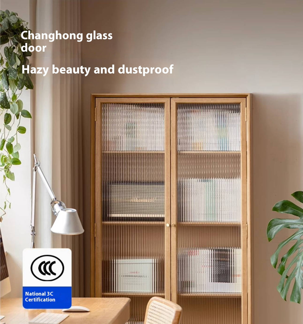 Ash Solid Wood Side Modern Style Cabinet Combination