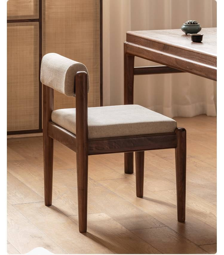 Black Walnut, Oak Solid Wood Tea Chair