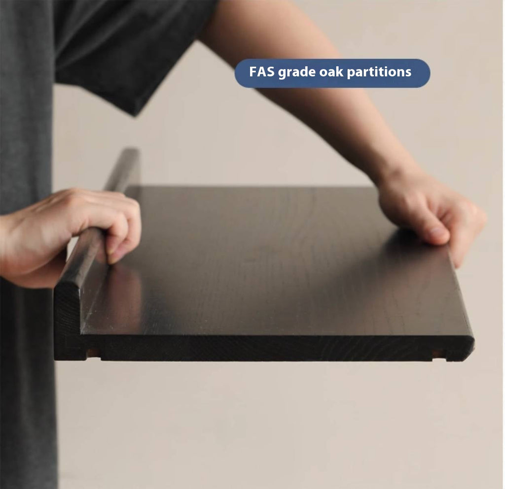 Oak Solid Wood Bauhaus Style Bookcase