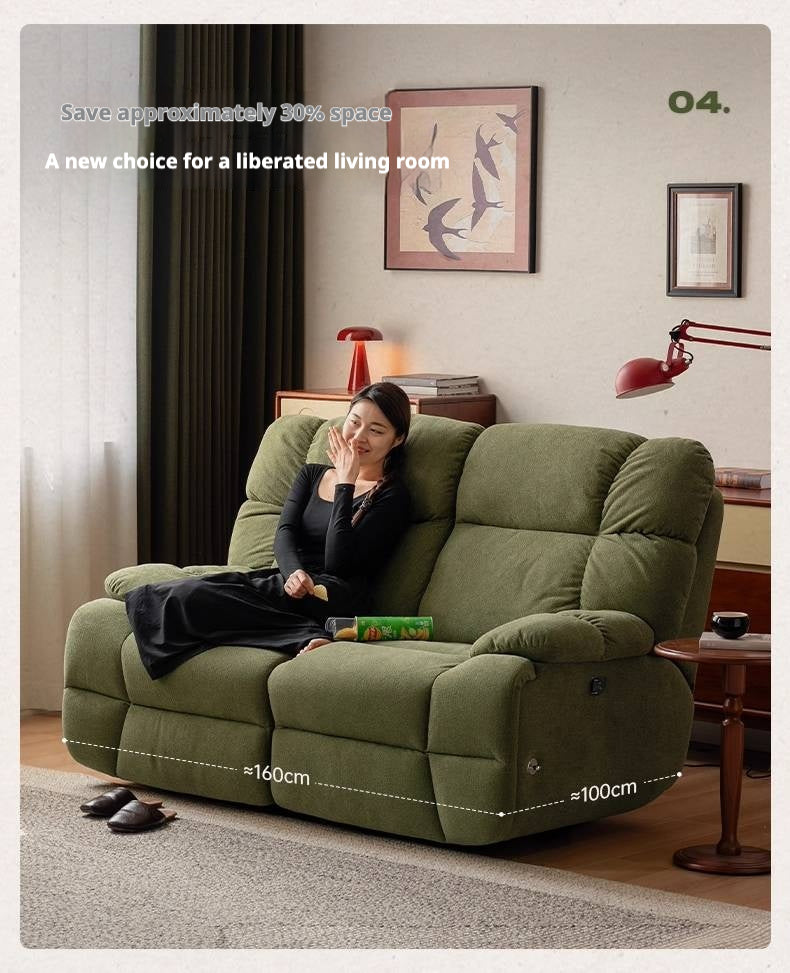 Fabric Reclining and Rocking Double Leisure Chair