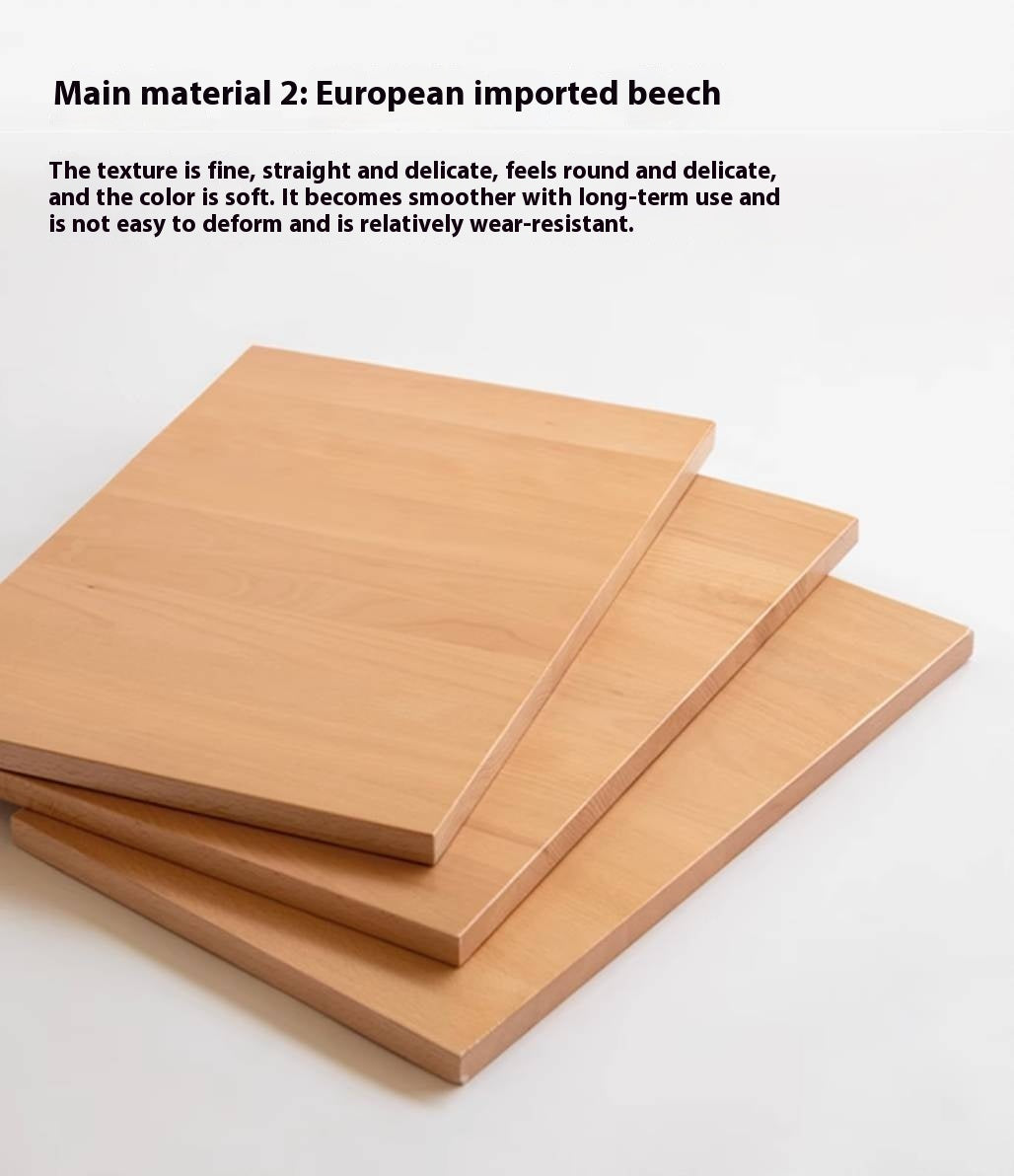 Set 4 pcs Beech Solid Wood Retro Style Dining Chair