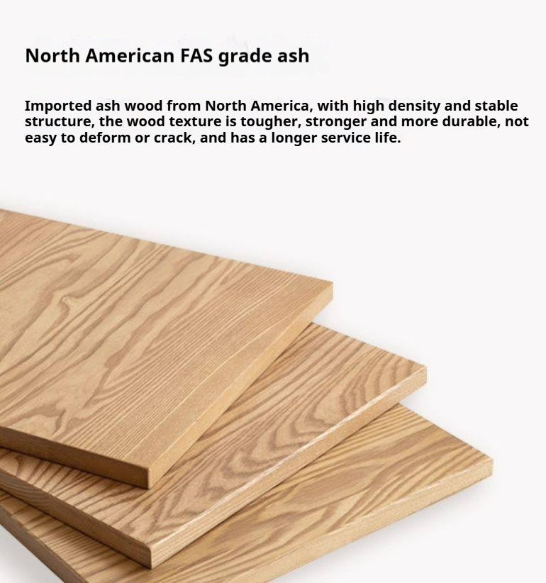 Ash Solid Wood Wabi-Sabi Style Nightstand