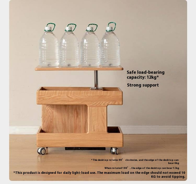 Oak, Ash, Cherry, Black Walnut Solid Wood Rotating Side Table