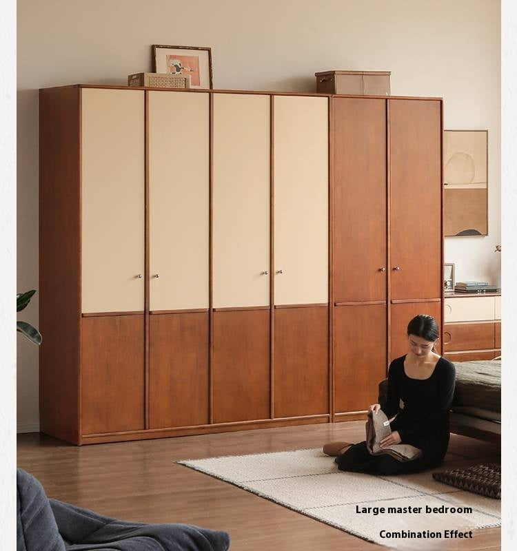 Oak Solid Wood Antique Style Wardrobe.