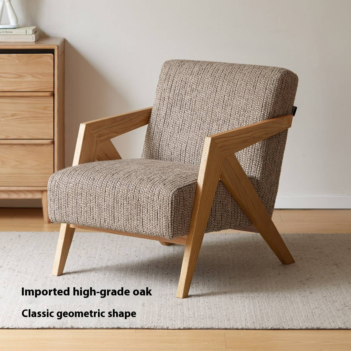 Oak Solid Wood Sofa Chair