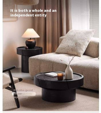 Pine Solid Wood Wabi-Sabi Style Coffee Table