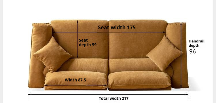 Fabric Sofa Simple High Backrest-