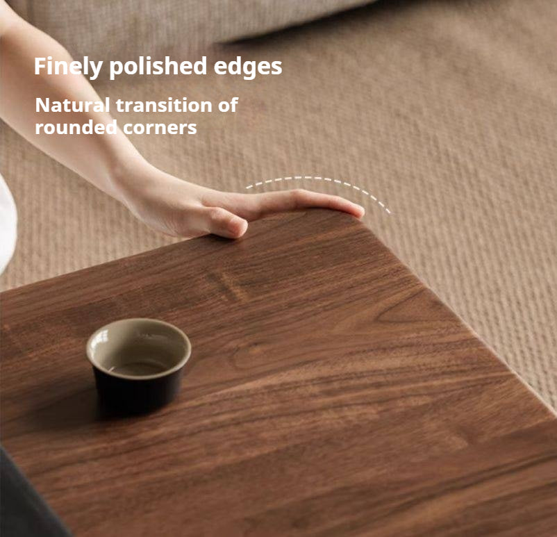 Black Walnut Solid Wood Wabi-Sabi Style Tea Table