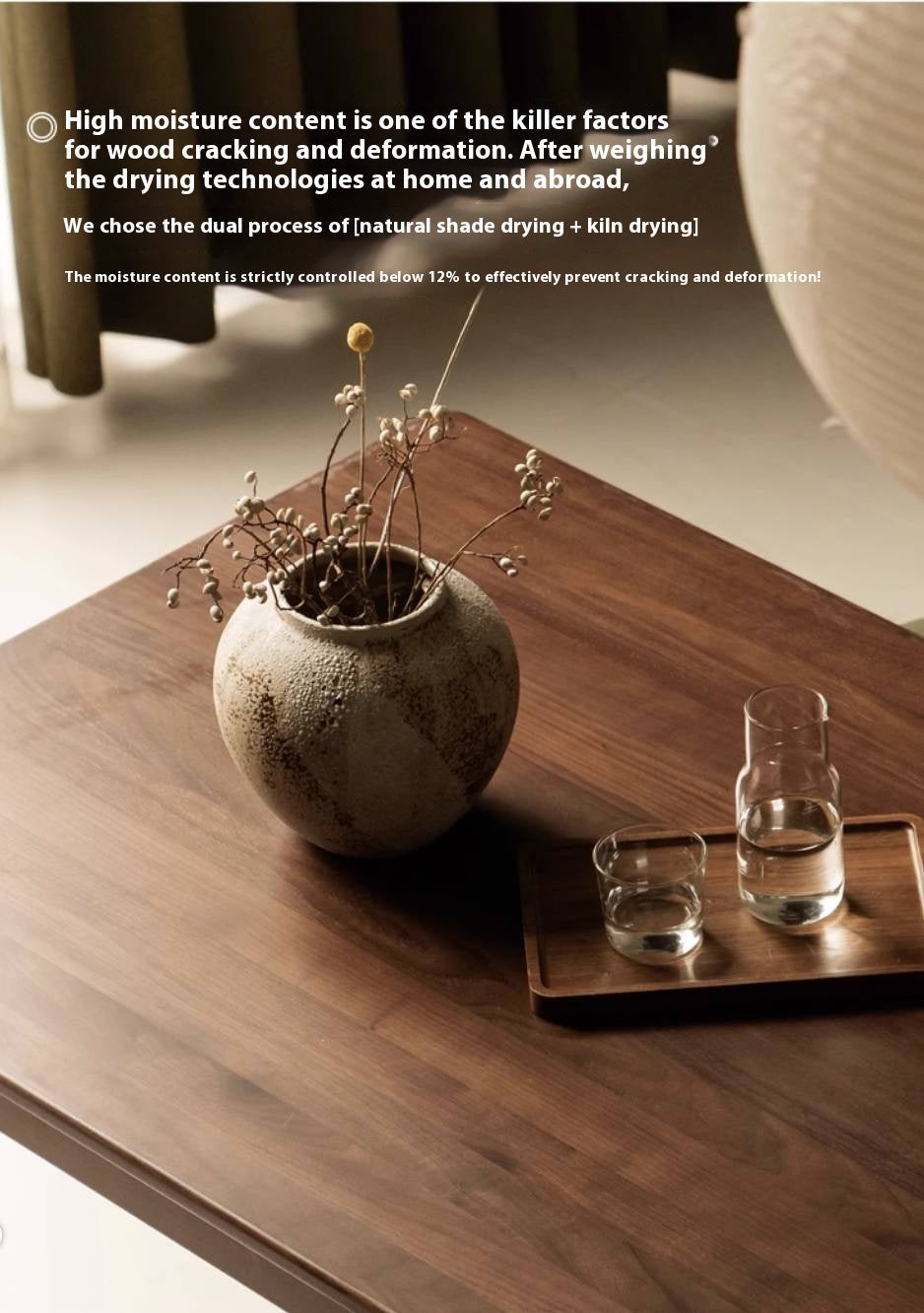 Black Walnut, Ash, Oak Solid Wood Large Board Dining Table