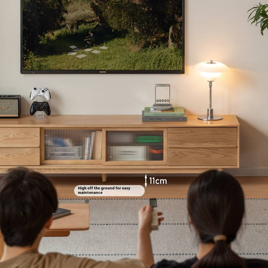 Ash Solid Wood Modern Style TV Stand