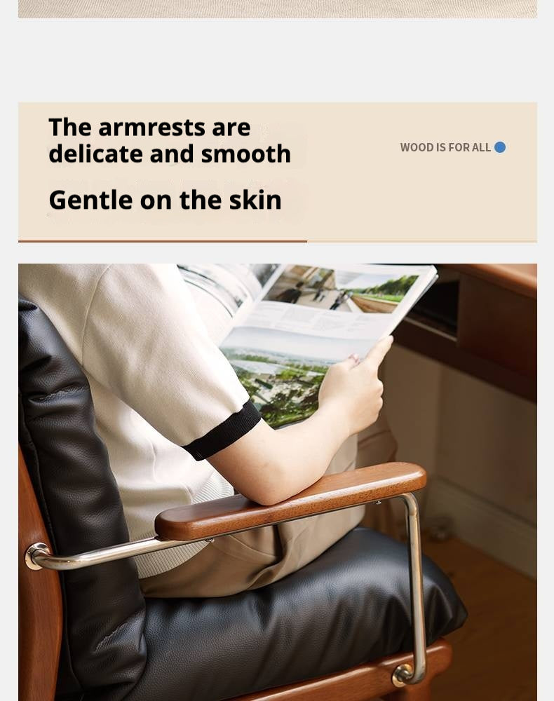 Solid Rubberwood Bauhaus Style Armchair