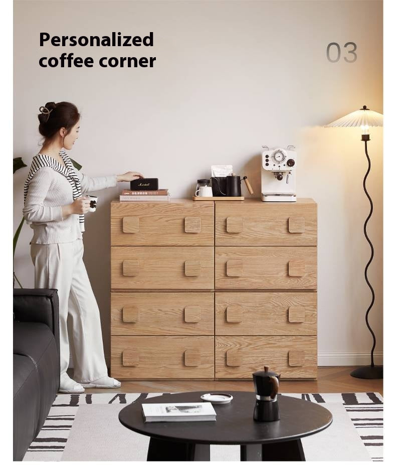 Oak, Ash Solid Wood Modern TV Stand