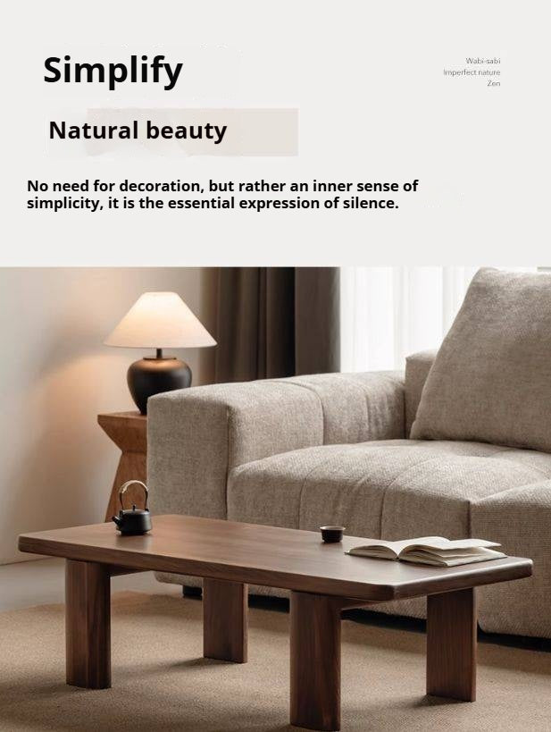 Black Walnut Solid Wood Wabi-Sabi Style Tea Table