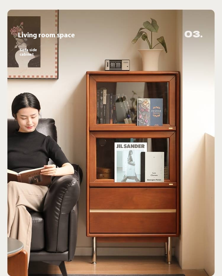 Poplar Solid Wood Ancient Style Side Cabinet