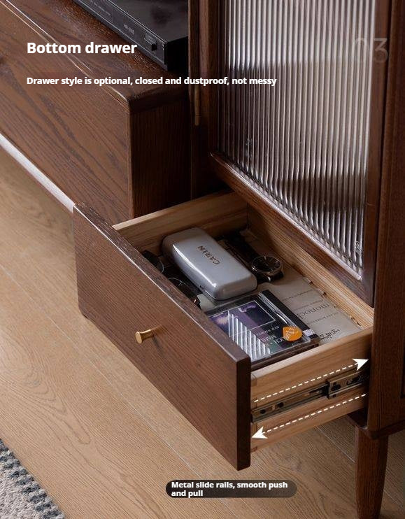 Oak Solid Wood Modern Side Cabinet