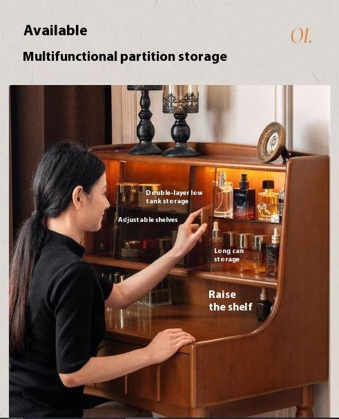 Poplar Solid Wood Multifunctional Makeup Table