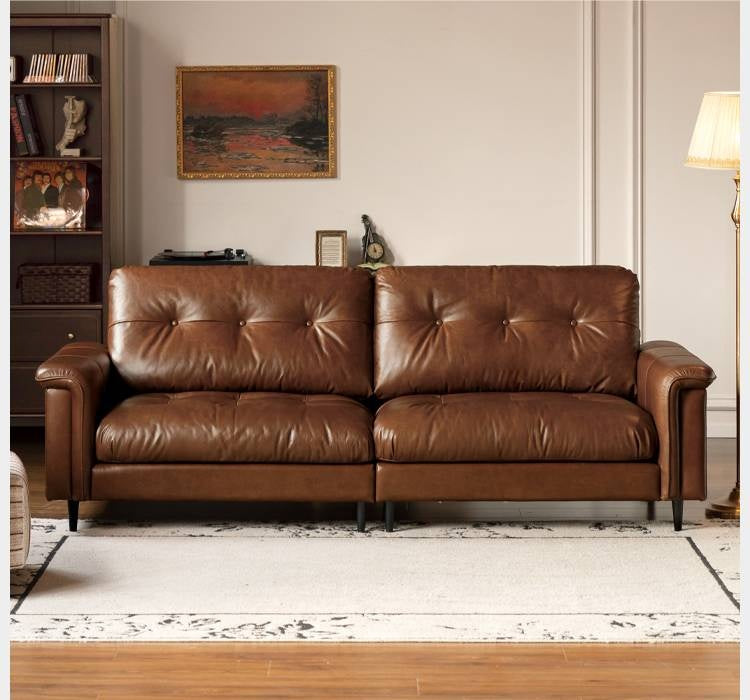 Leather American Retro Style Sofa