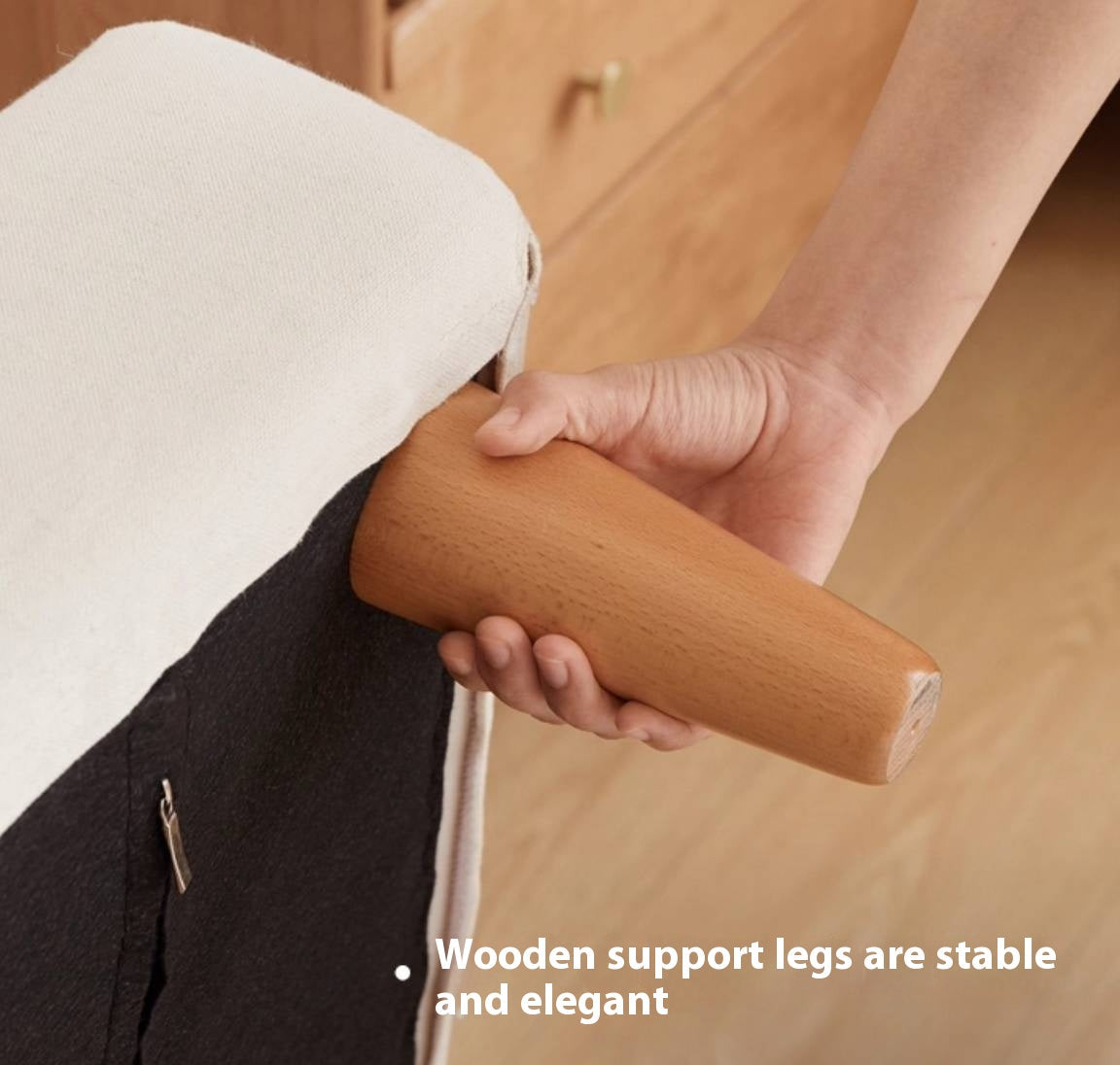 Beech, Fabric Cotton And Linen Sofa