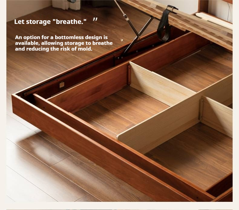 Poplar Wood Solid Wood Antique Style Box Bed