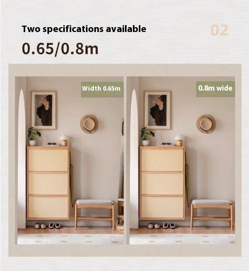 Beech Solid Wood Shoe Cabinet Hallway Cabinet