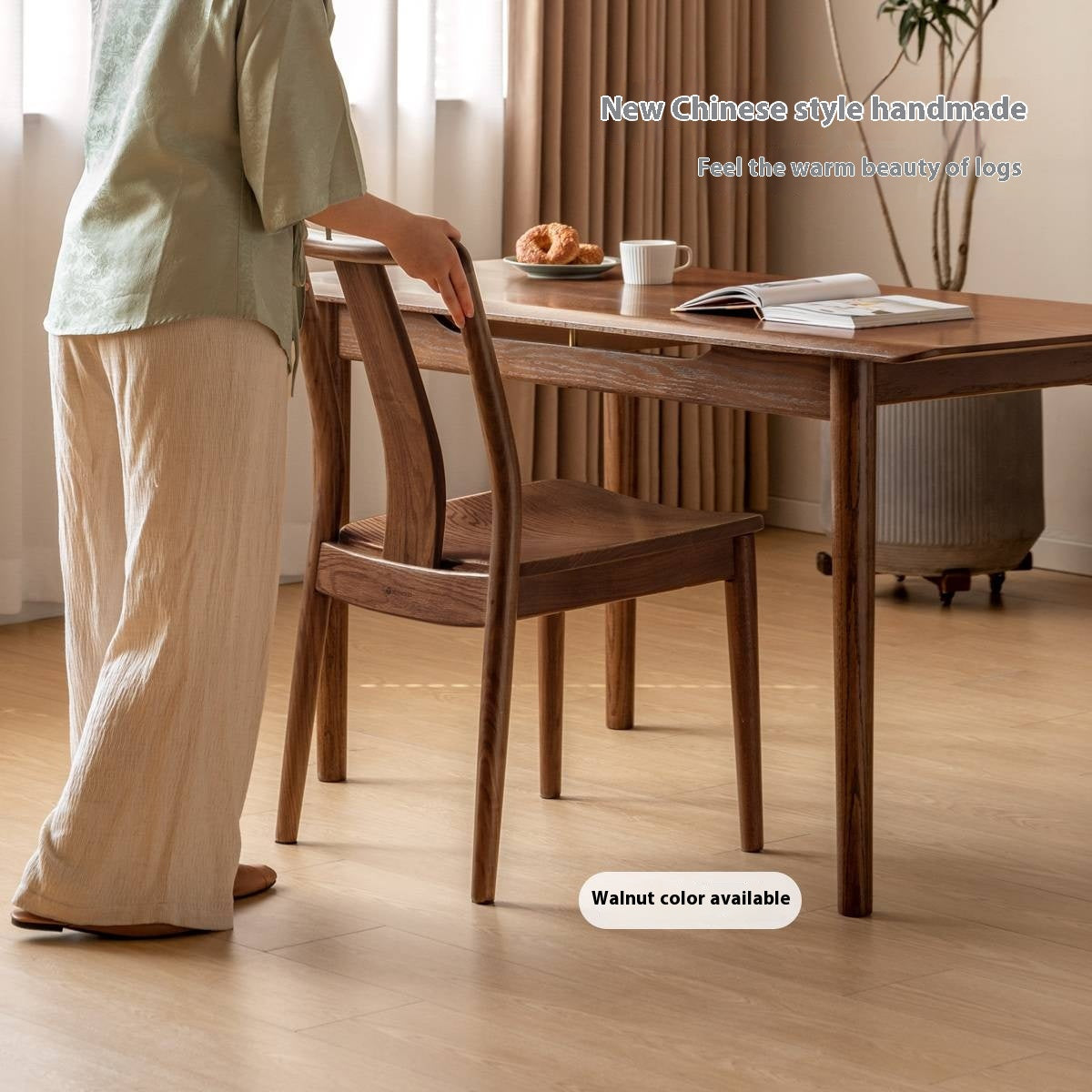 Oak Solid Wood New Chinese Style Dining Chair