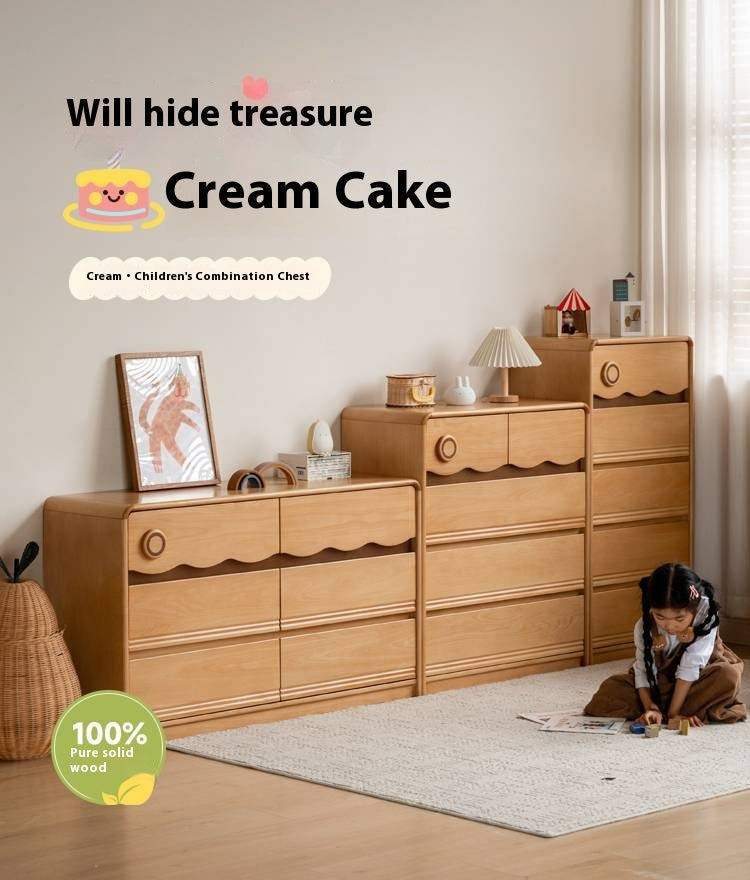 Beech Solid Wood Children's Chest of Drawers