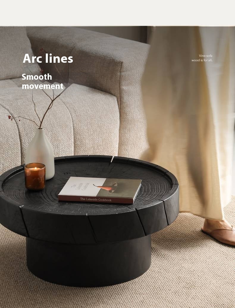 Pine Solid Wood Wabi-Sabi Style Coffee Table