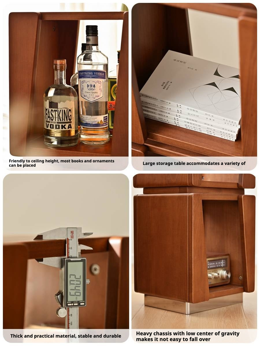 Poplar Solid Wood Bauhaus Style Floor Bookshelf