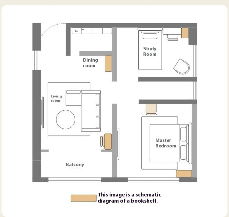 Cherry Solid Wood Middle Ancient Style Bookcase