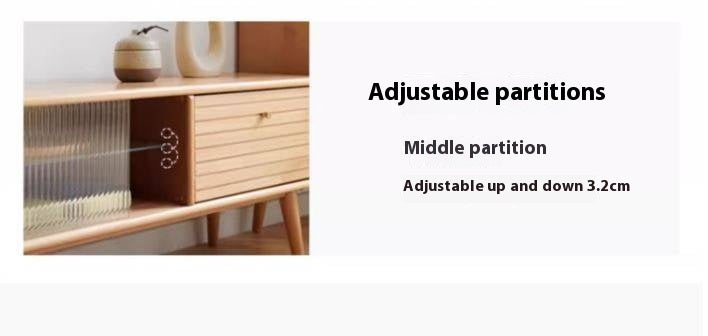 European Beech Solid Wood Floor TV Stand