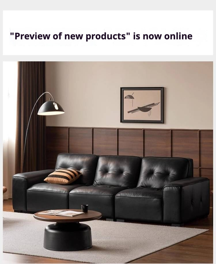 Light Luxury Black Diamond Straight Sofa