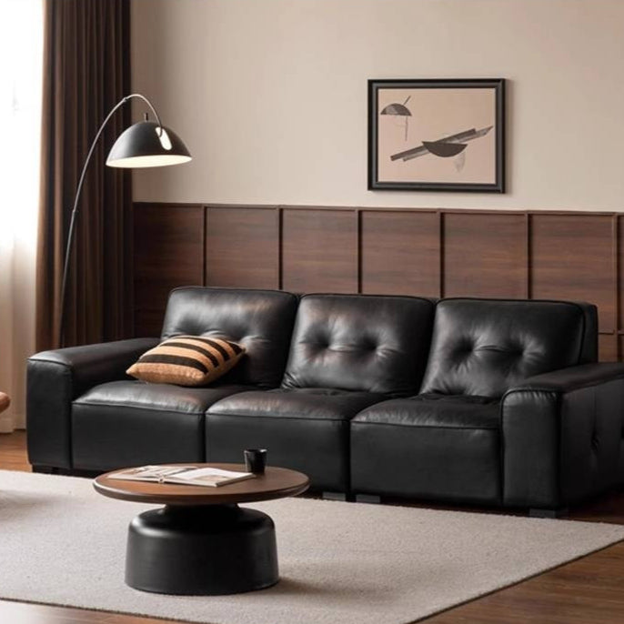 Light Luxury Black Diamond Straight Sofa