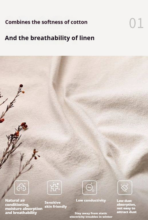 Cotton and Linen Sofa Wabi Sabi Style